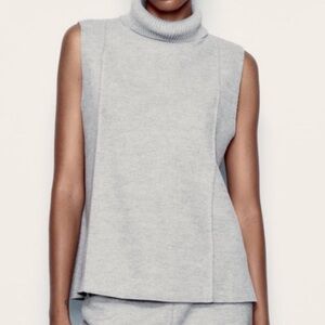 Zara Turtleneck Grey Tank